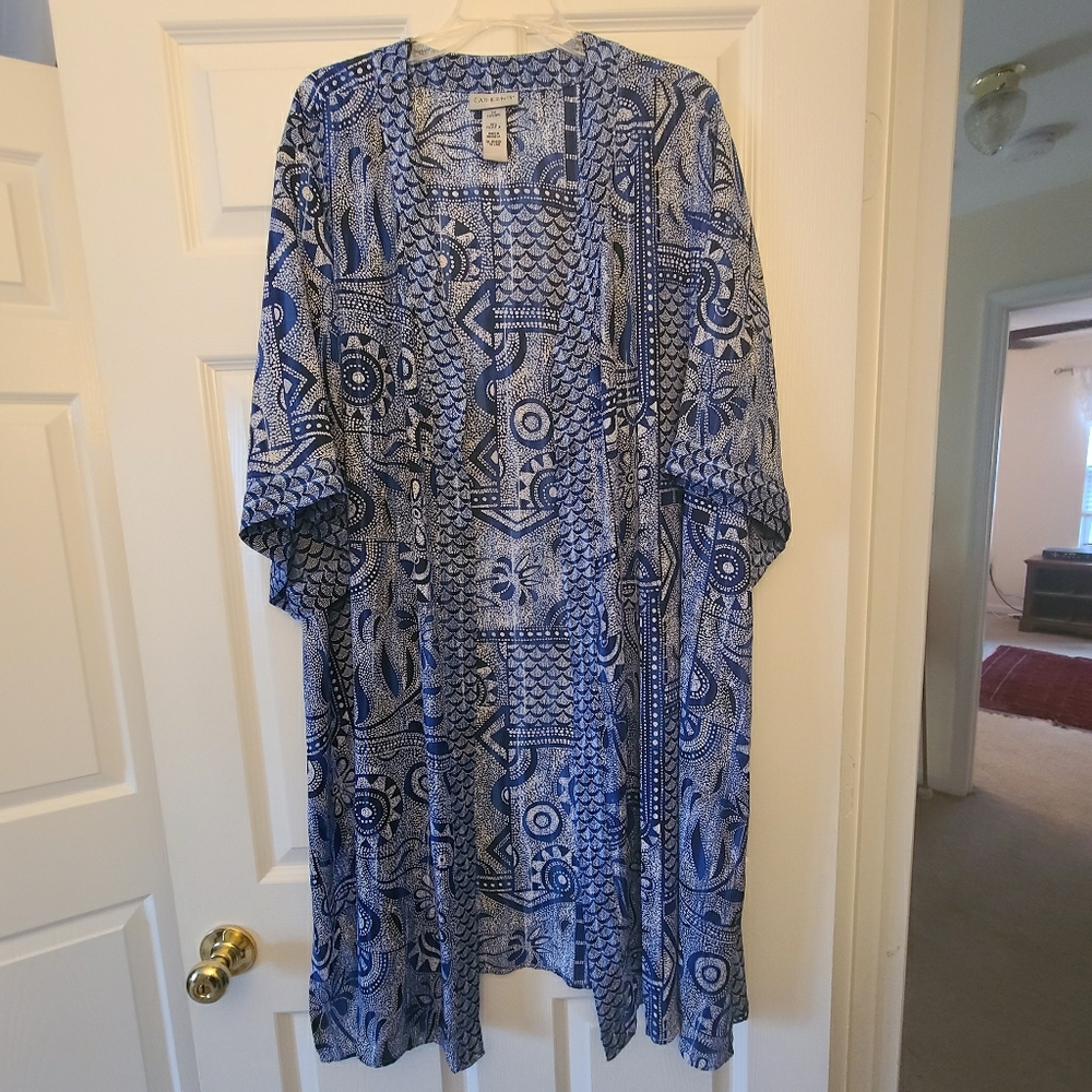 Catherines Blue Short Sleeve Duster 💙
